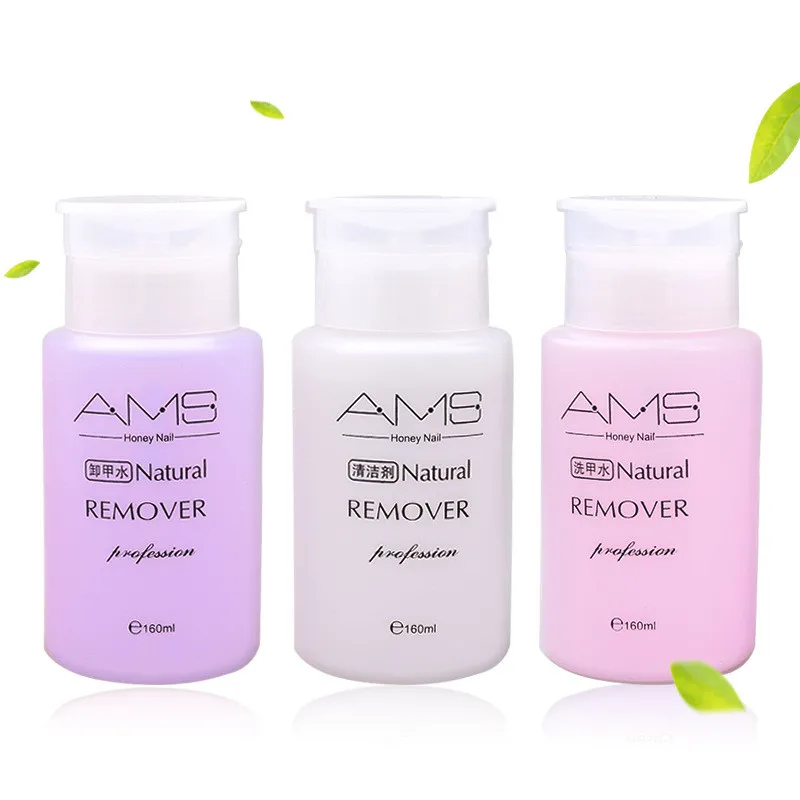 Hot Sell 160ml Press Style Nail Polish Remover Nail Washing Water Nail Cleaning Water