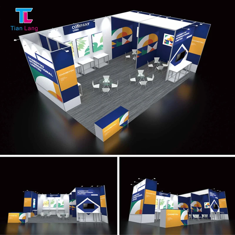 Tianlang modular lightweight fast installation aluminum frame portable modern booth equipment Aluminum frame trade modern booth