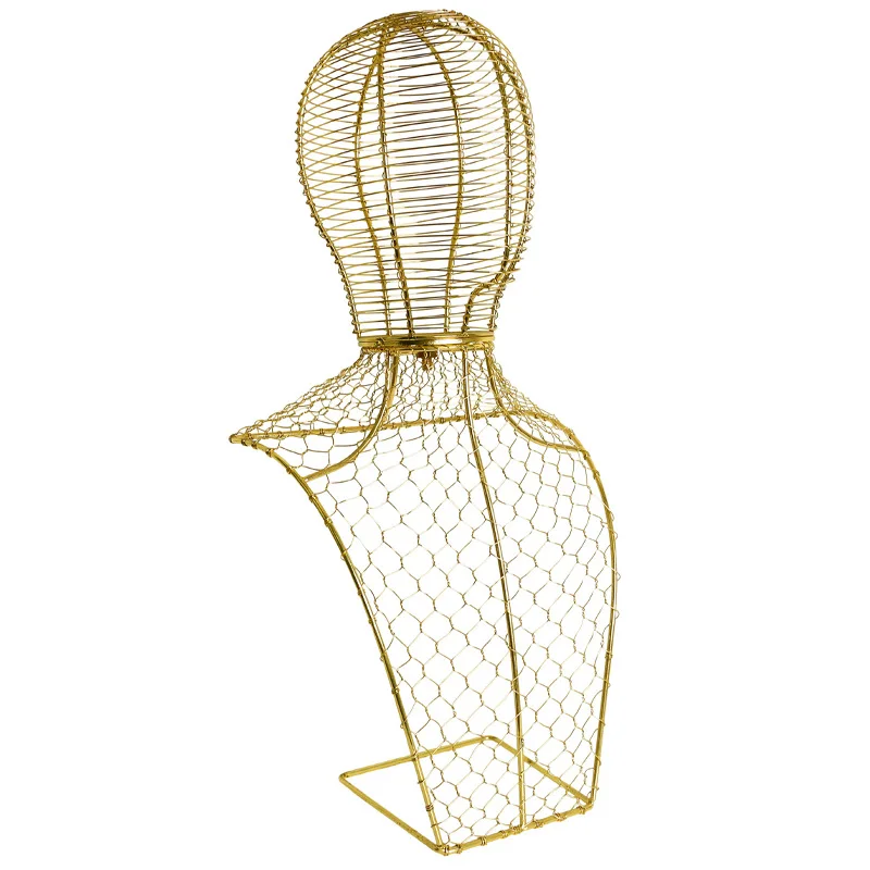 Metal wigs stand wire mannequin for necklace jewelry display