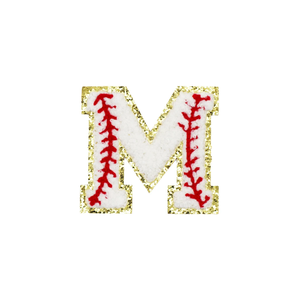 Baseball Letters A-Z Baseball Letter Embroidery / Baseball Jersey Glitter Letter Patches