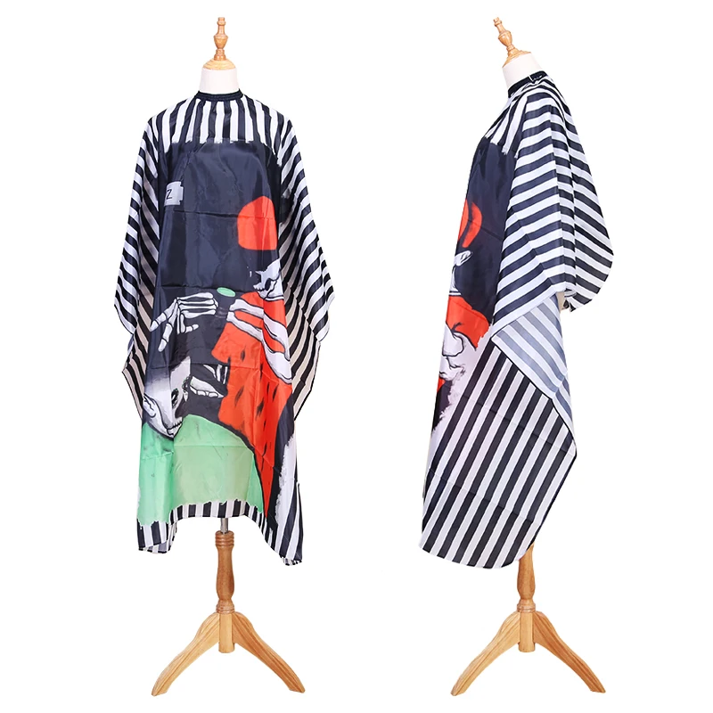 Fashion Mexican Style Skull element Salon Hairdressing Hair Cutting Coloring Cape Barber Wrap Apron