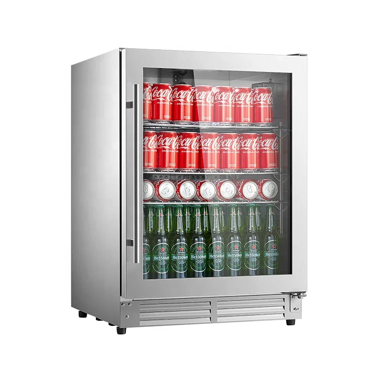 Sunnai Wholesale SS304 Glass Door Undercounter Beer Fridge Refrigerator For Bar