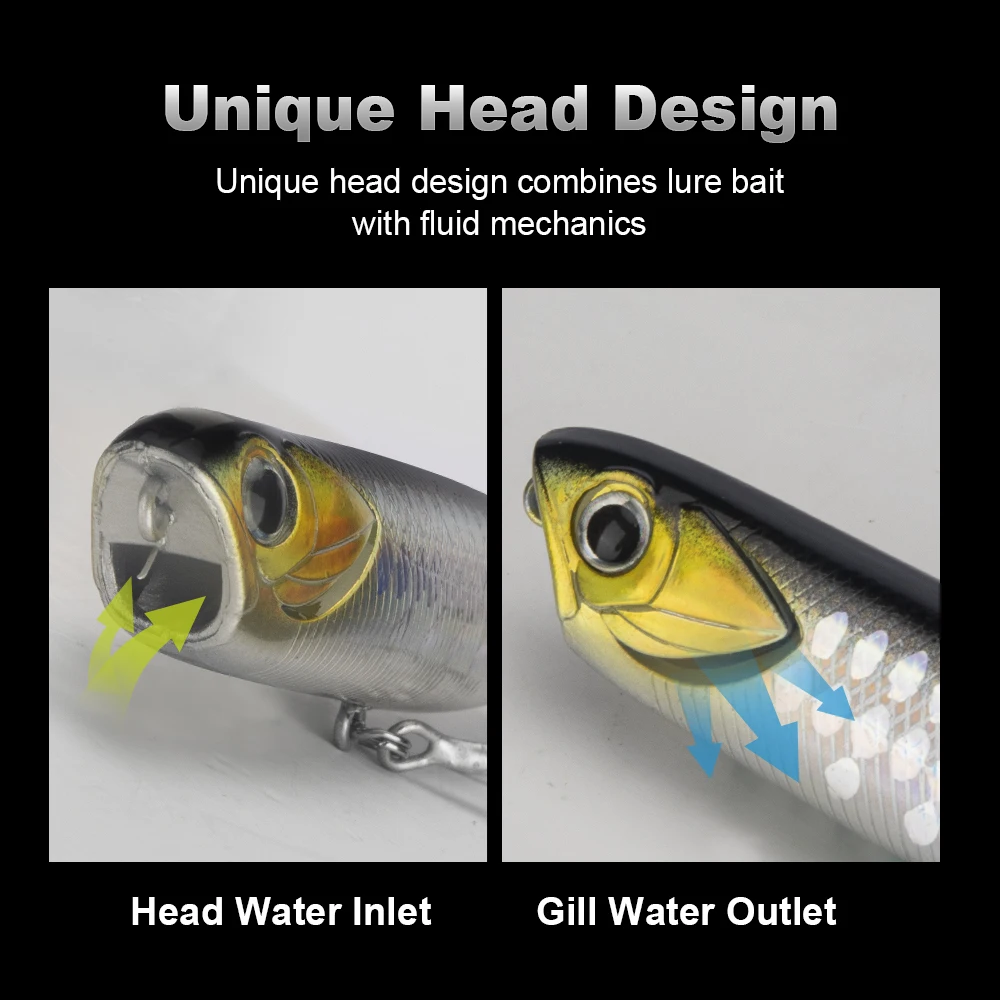 HONOREAL TG12   Hard Baits Top Water Popper 10cm/15g Artificial bait fishing lure