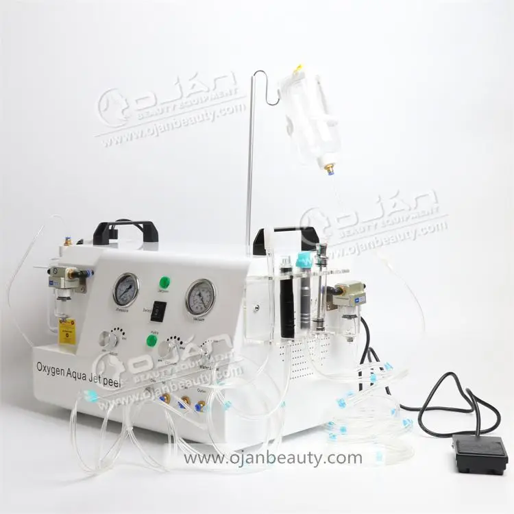 2023 4 in 1 Oxygen jet Water Peeling Oxygen Microdermabrasion Diamond Machine / H2O2 Oxygen Aqua Facial Jet Peel Machine