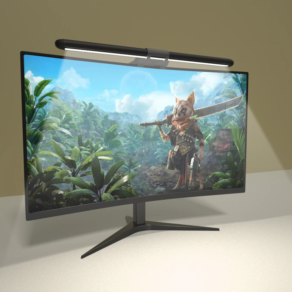 Smart Adjustable Sensor Control Computer Monitor Light with Three Color Settings