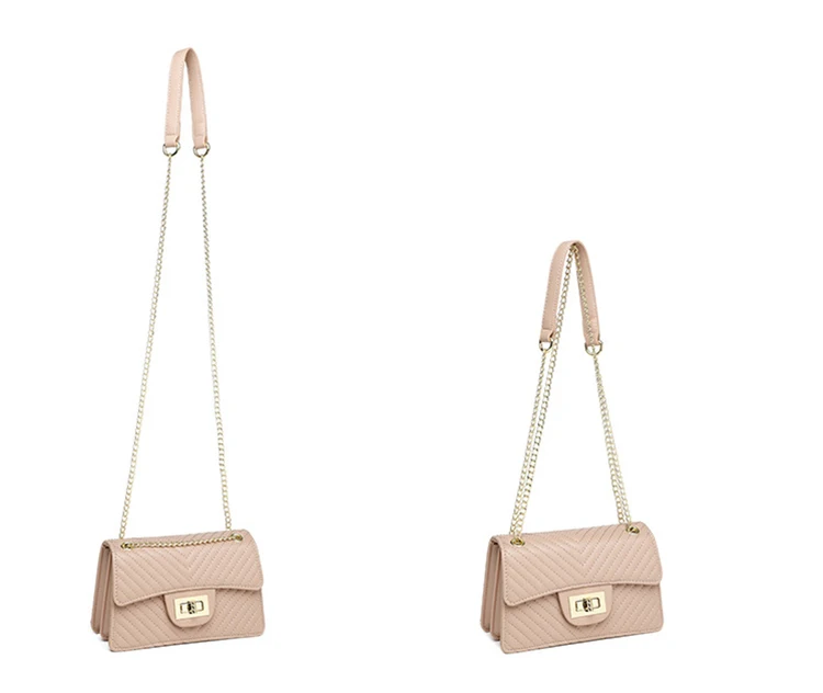 Pu Handbag 2023 new fashion  trade messenger bag ladies shoulder handbag  small chain square bags