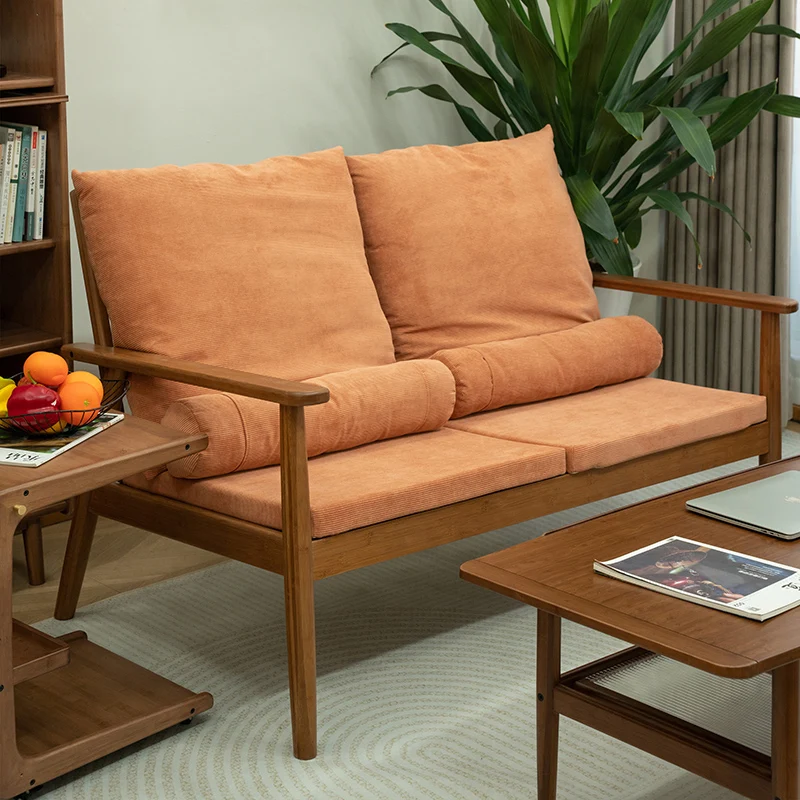 AiLiKEA HOT SALE CUSTOMIZED Home living room furniture leisure fabric chair with Bamboo frame sofa