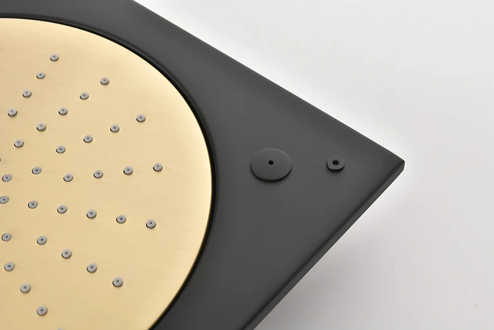 280x280mm Square Canopy Showerhead with Hidden Installation and Three Function Buttons, Featuring Mist Spray