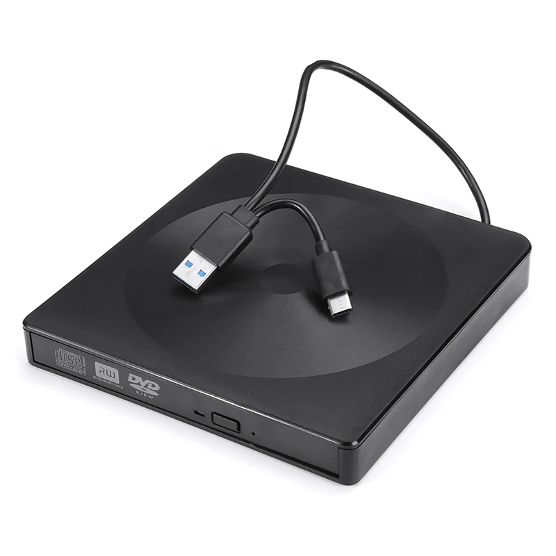 USB3.0 Ultra-thin Type-C External DVD RW CD Writer Drive Burner Reader Player Optical Drives For Laptop PC DVD Burner DVD Player