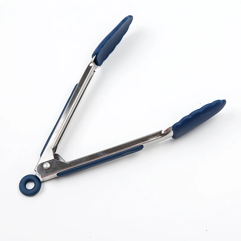 Silicone Products in Home and Kitchen Premium BPA Non-Stick Stainless Steel BBQ Cooking Grilling Locking Food Tongs
