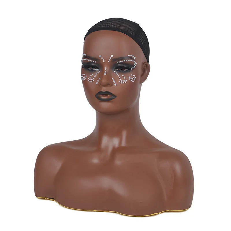 Africa America female mannequin head for wig display  mannequin for Hats display