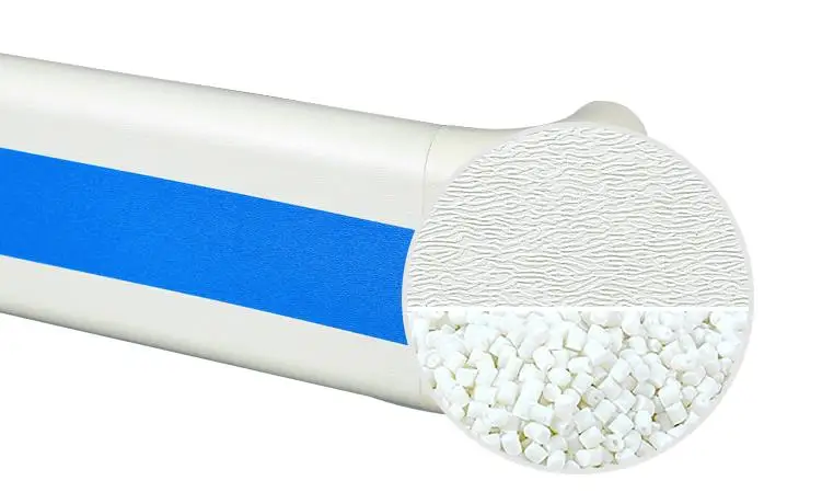 Hospital Handrail Corridor Wall Mounted Pvc Handrail For Hospital Elderly