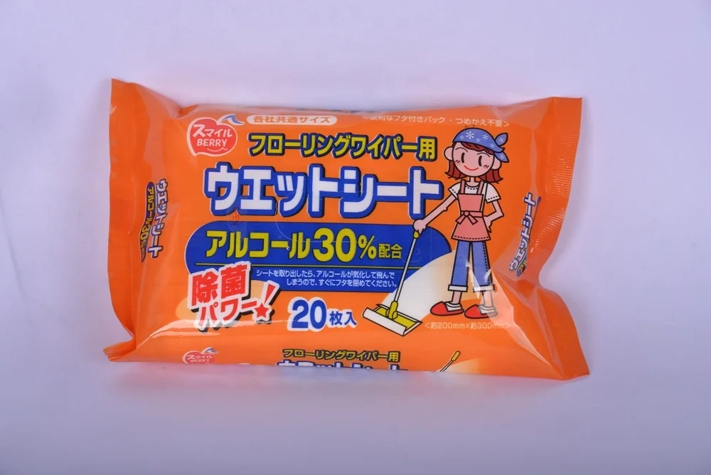 useful ultra thick wet tissue for cleaning floor ,household wet wipes 20 sheets x 1P