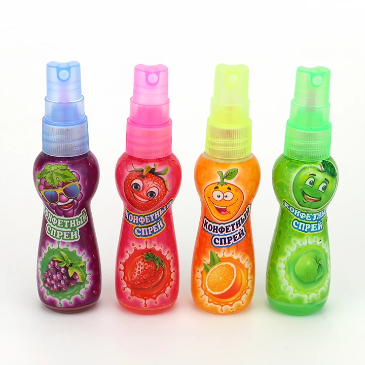 Colourful fruit flavors mini sour spray liquid candy