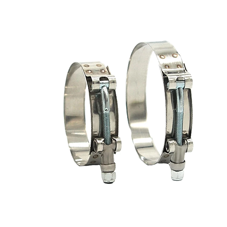 Quick locking stainless steel T bolt clamp for filter hose connecting