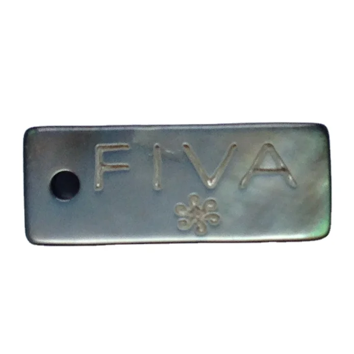 Черный логотип стержень жемчуг перламутровая кнопка