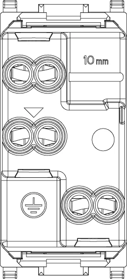 European standard VR103  VM103 Three hole socket  Green base Italian wall  parts socket