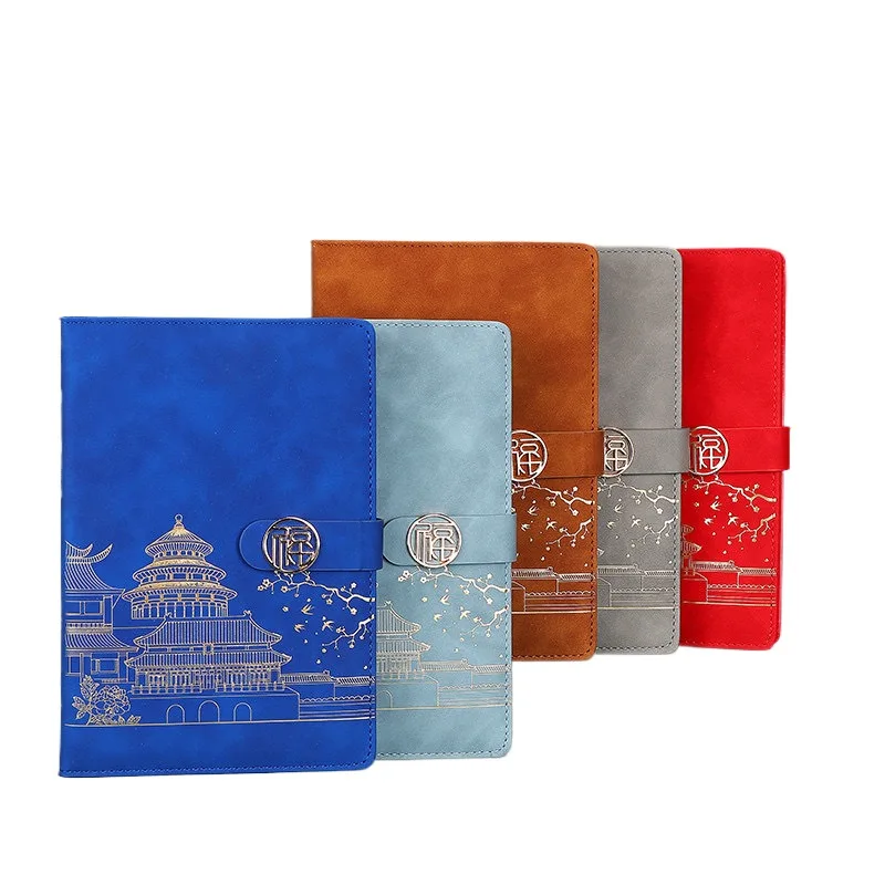 A5 national fashion business notebook office notebook high-end gift set meeting notepad printable logo