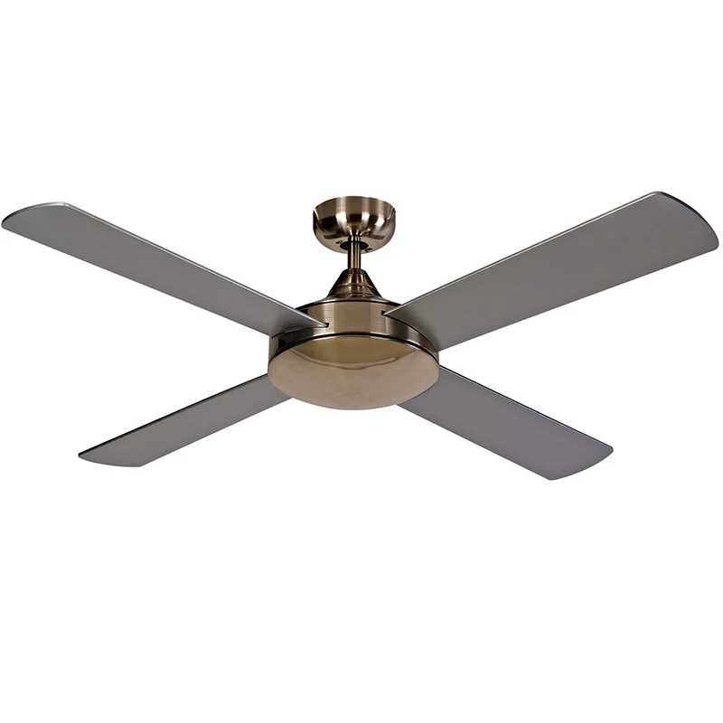 48 inch Modern Air Cooling Fan Hot-Selling Decorative Brushed Nickel Ceiling Fan, 4 Plywood Blades, include Wall Control