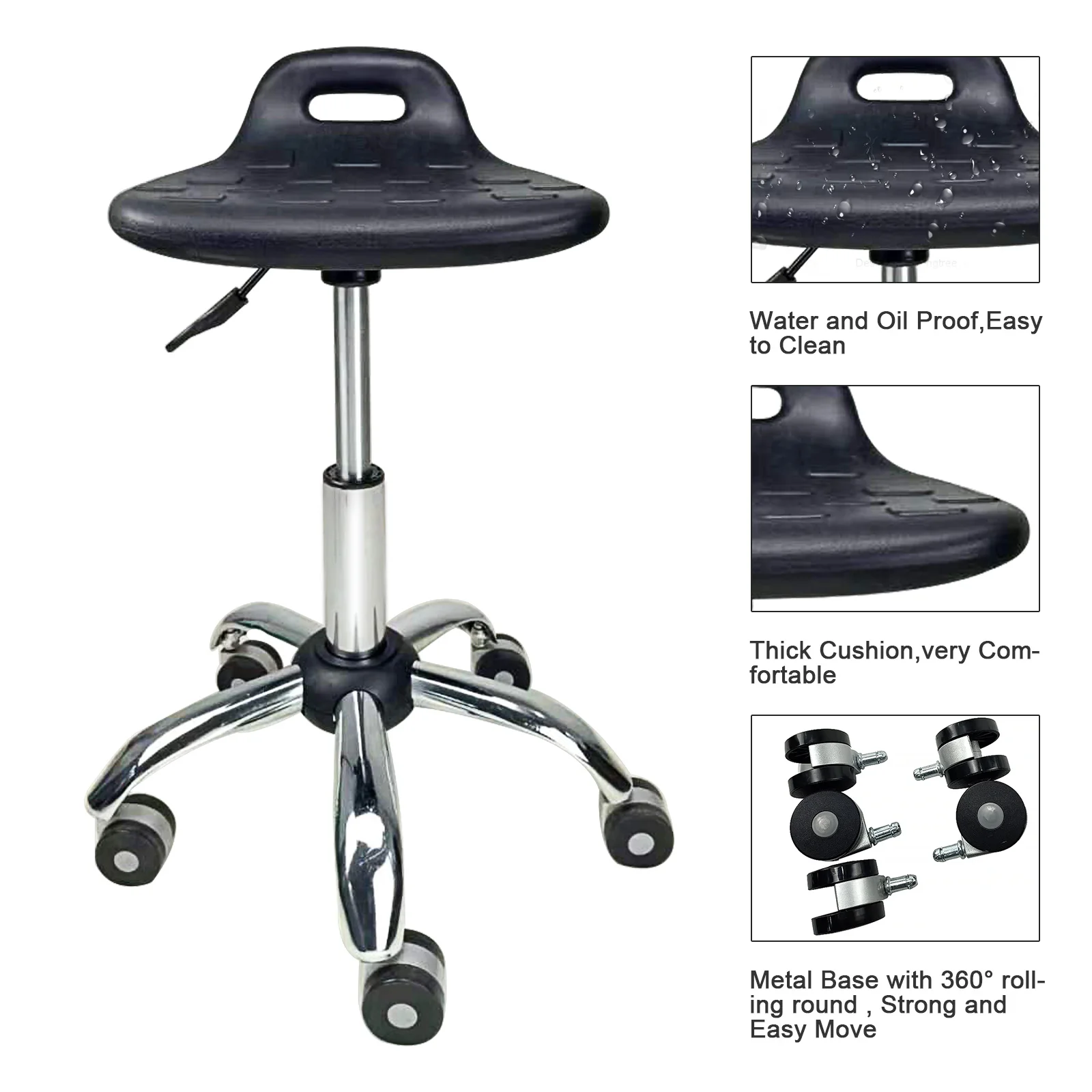 Laboratory Furniture  Adjustable Lab Chair Movable Metal Lab Stools