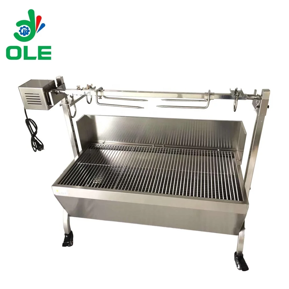 Charcoal BBQ Grilling Machine Lamb Leg Roasting Machine