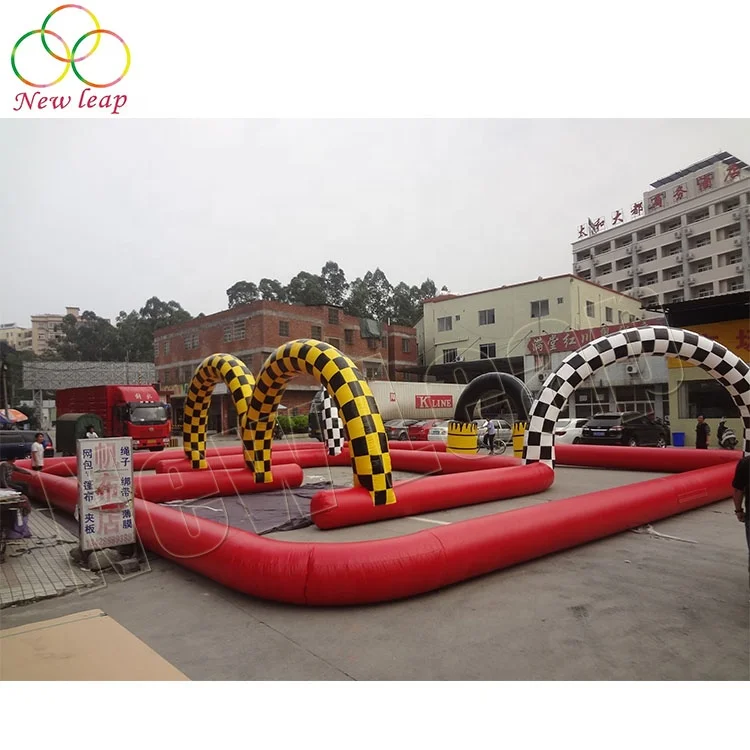 Cheap Price Bumper Car Inflatable Air Race Inflatable Speedway Go Kart Race Track