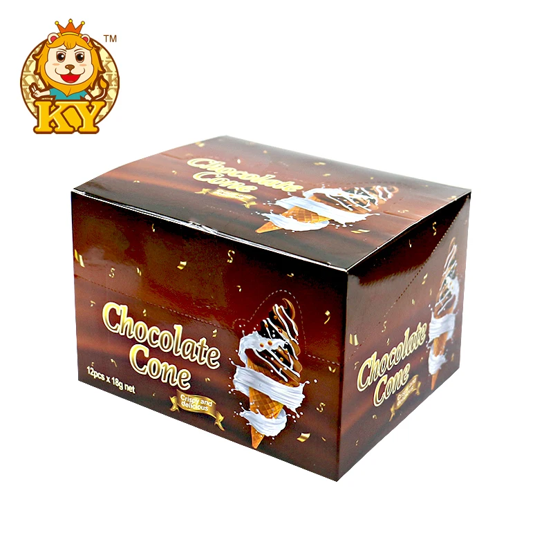 Hot selling OEM ice cream shape chocolate biscuit cup chocolate ice cream cone