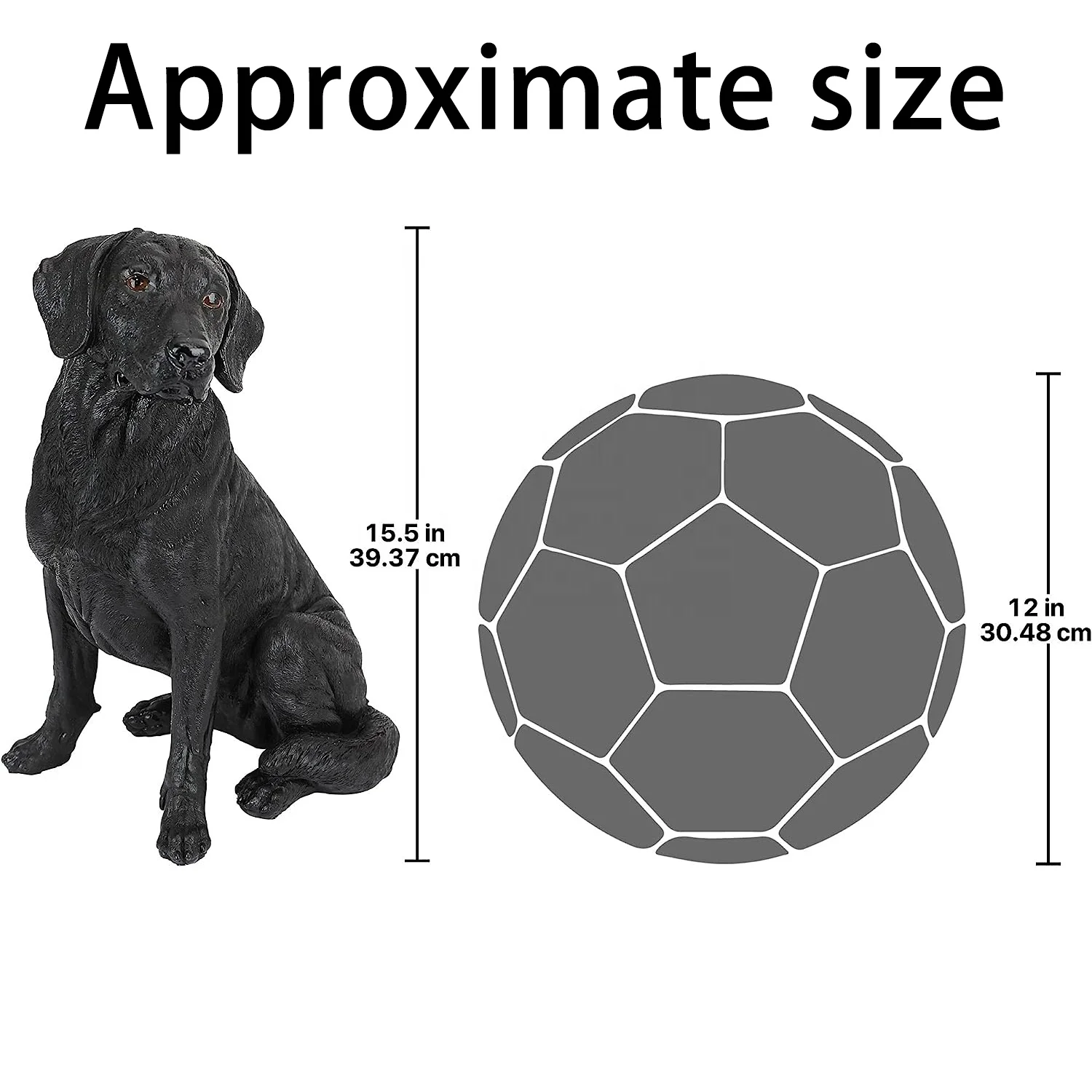 Wholesale custom craft home decor pet  dog statue Realistic 3D resin black Labrador retriever sculpture