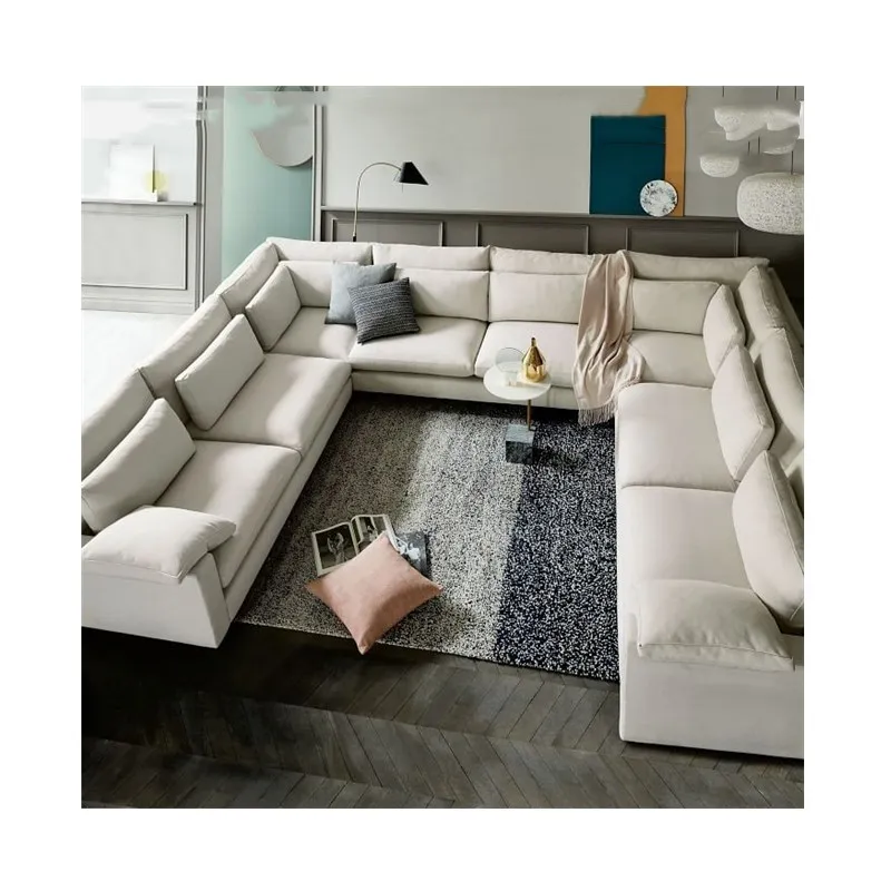 YASITE  Modern Living Room Furniture Sectional Big U shaped Corner Sofas