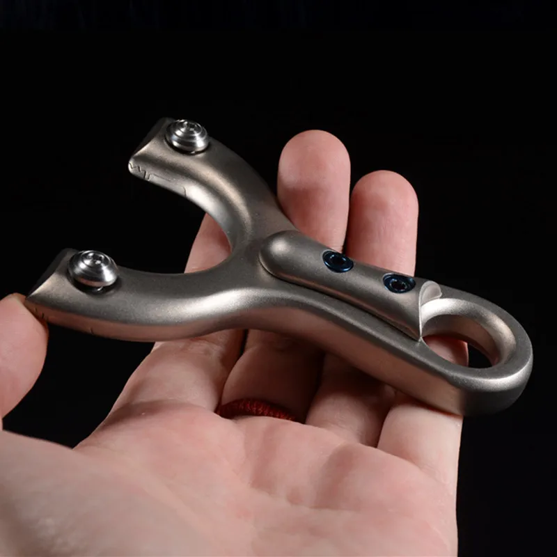 High Quality Stainless Steel Hunting Slingshot Mini Catapult Portable Fast Pressure Outdoor Precision Shooting Sports