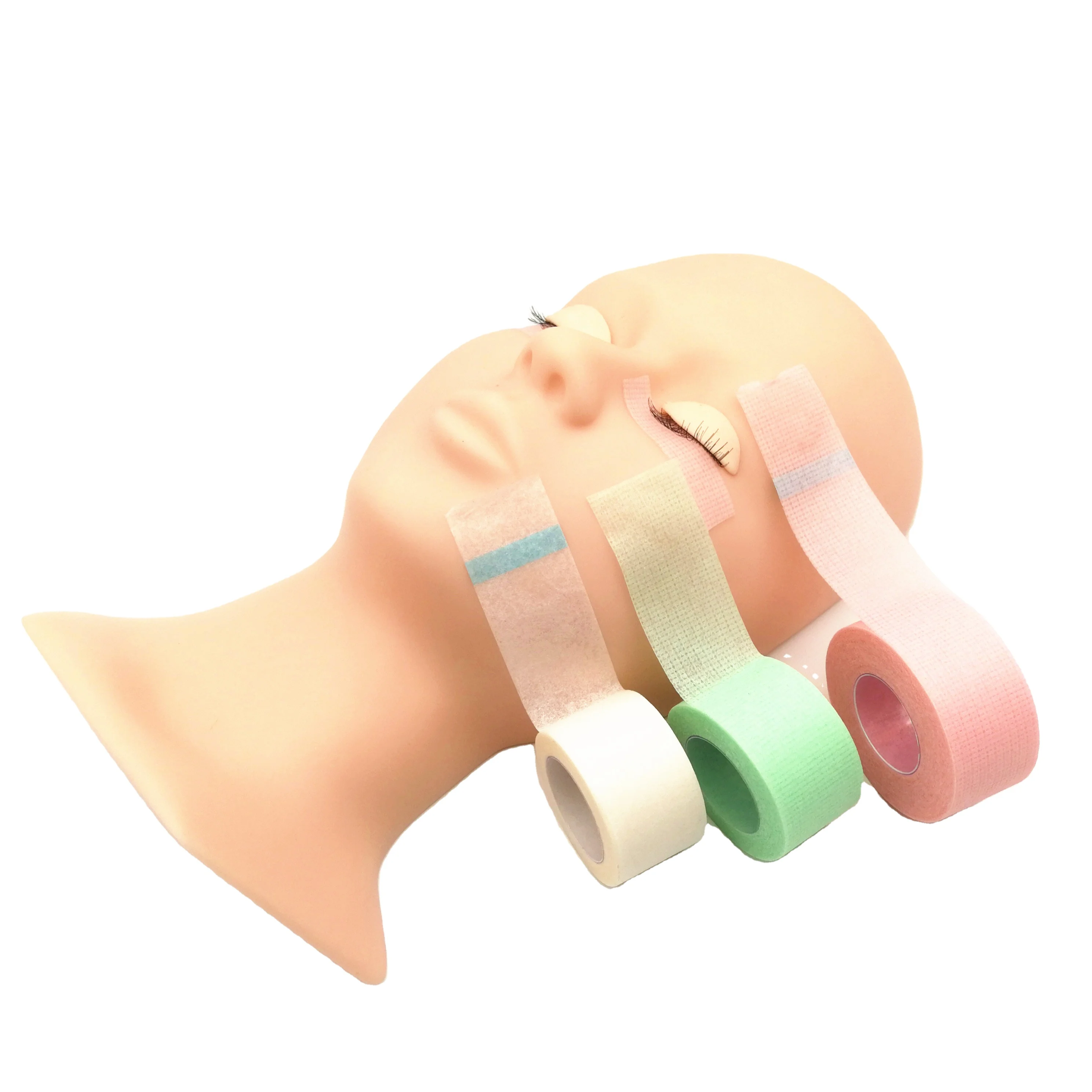 Lash lover latex free silicone casset sensitive eyelash extension foam adhesive tapes pink blue white non woven tapes