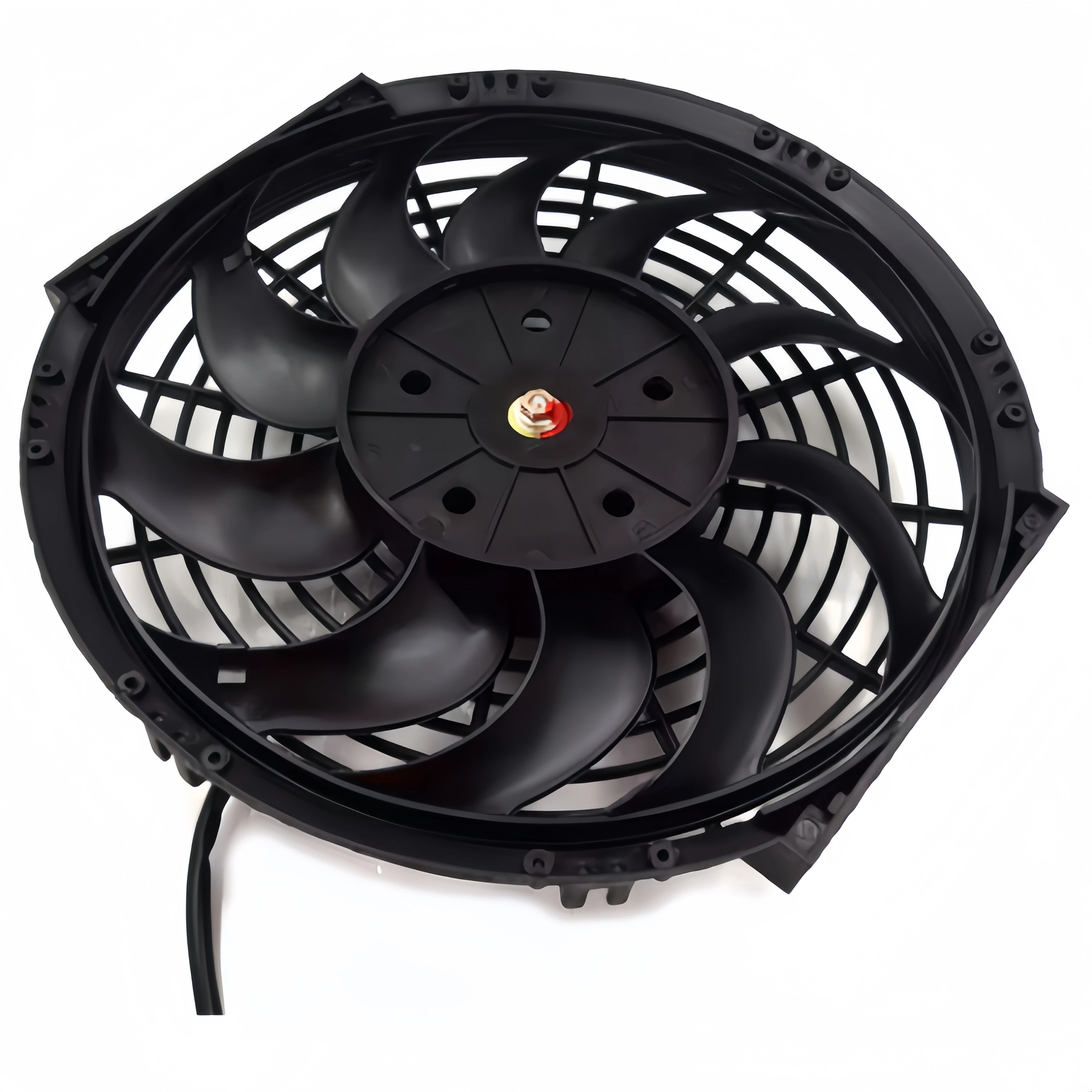 RGFROST 12 Inch Universal 12V 90W Electric Radiator AUTO FAN Mounting Kit Cars Buses AC Curve Leaves Air Conditioning System