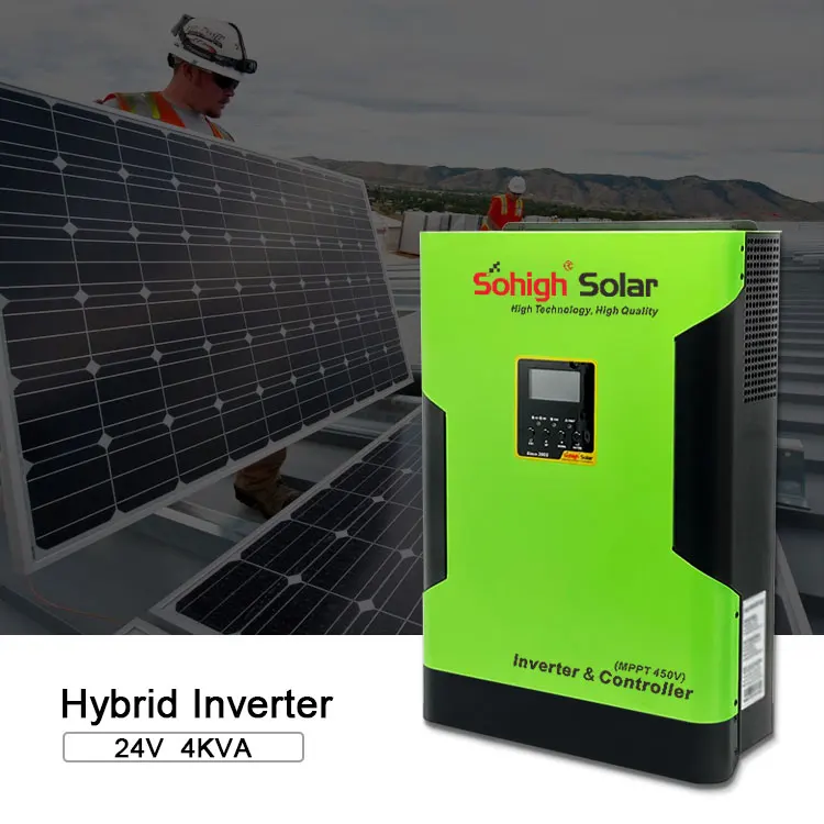 Мини гибридная плата немодулированного синусоидального сигнала, 3500 Вт, 24 В, встроенный контроллер mppt, инвертор переменного тока с контроллером
