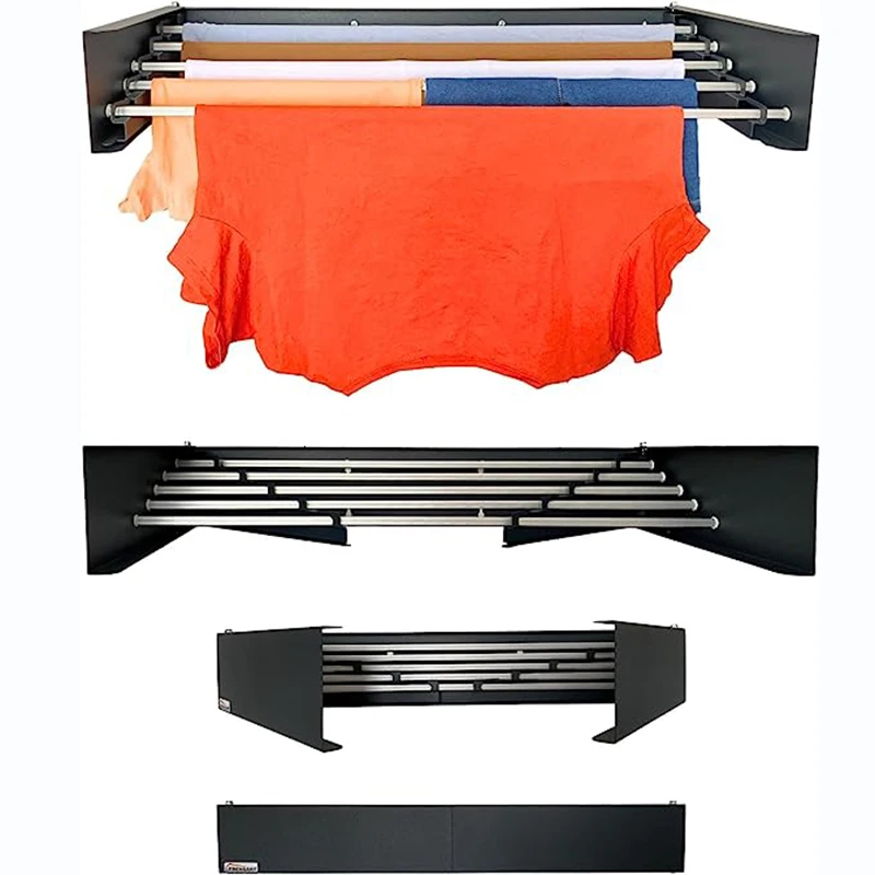 New Hot Selling Products Wall Mounted Space Saving Clothes Hanger Foldable Laundry Drying Rack