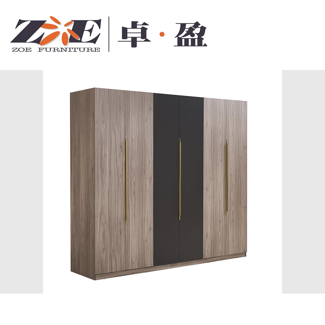 MDF Wooden Wardrobe Bedroom Furniture Six Doors Bedroom Wardrobe Custom Made Wardrobe Closet