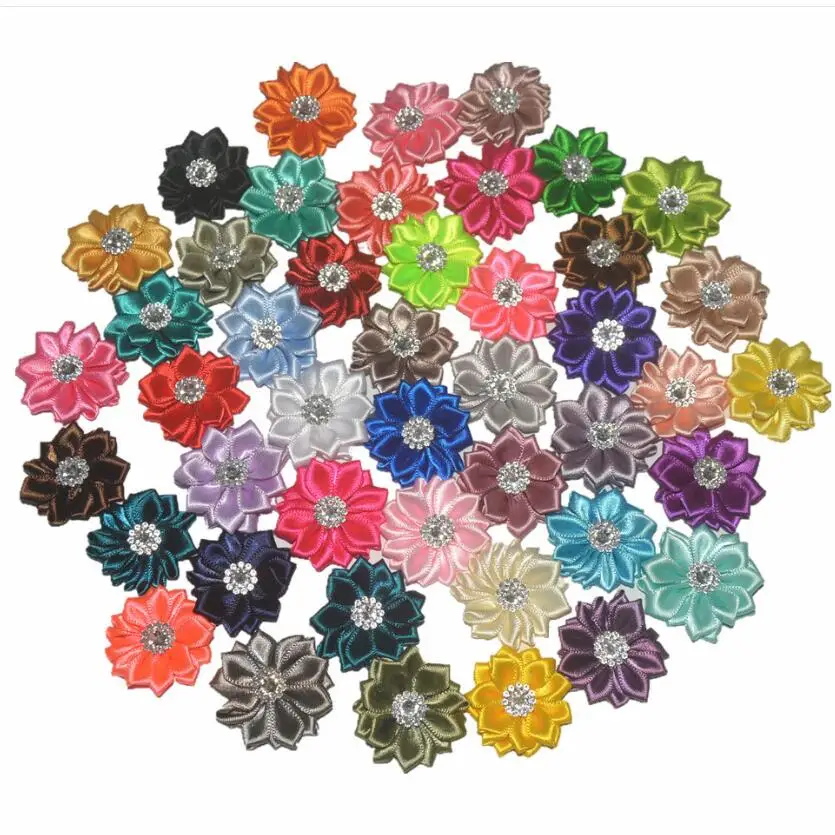 Artificial flower bouquets Rhinestone Flower DIY Flowers Home decoration hair accessories for Headband No Clips No Bows CH004