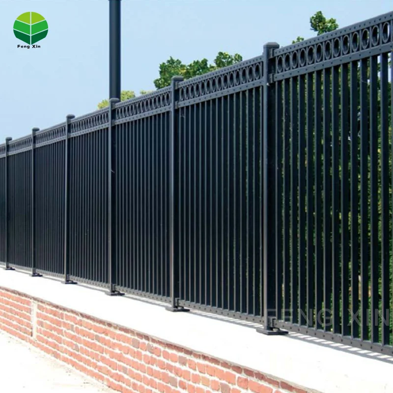 Picket Ornamental Fence Design Cheap Wrought Iron Used New Waterproof Garden Fence Aluminum Metal Customized Size Powder Coated