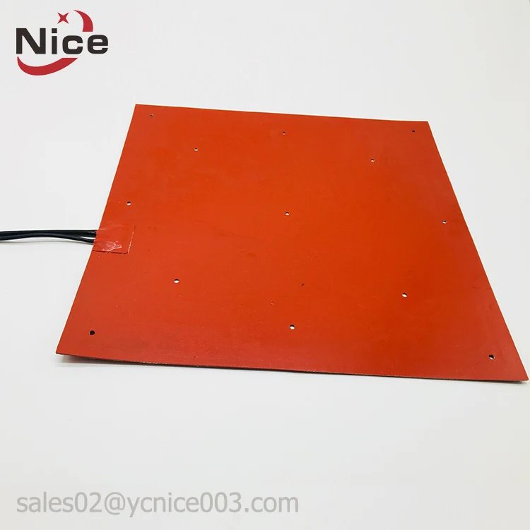 Силиконовый резиновый нагреватель с подогревом для 3D-принтера, 12 В, 400x400