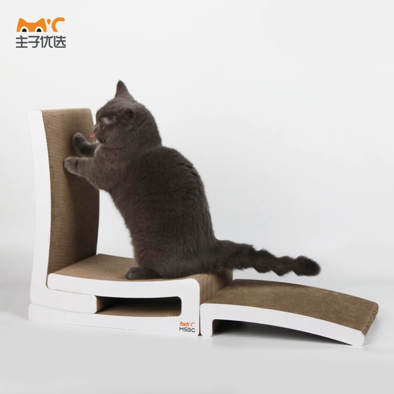 L-Shaped Cat Scratcher Board Detachable Cat Scraper Scratching Post For Cats Grinding Claw Climbing Toy Pet Furniture Supplies