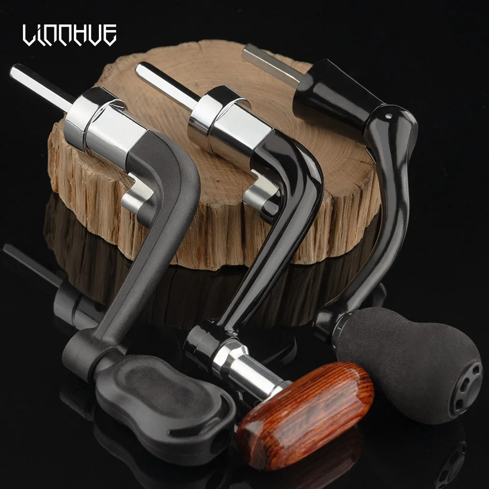 LINNHUE Lightweight Spinning Reel Spare Parts Wooden/Plastic/EVA Grip Fishing Reels Handle Cheap Price Foldable Fishing Tool