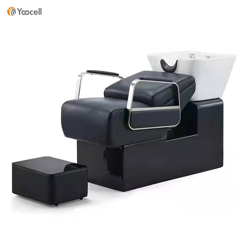 Yoocell hairdressing wash chair shampoo bowl sink modern backwashing shampoo bed for salon beauty