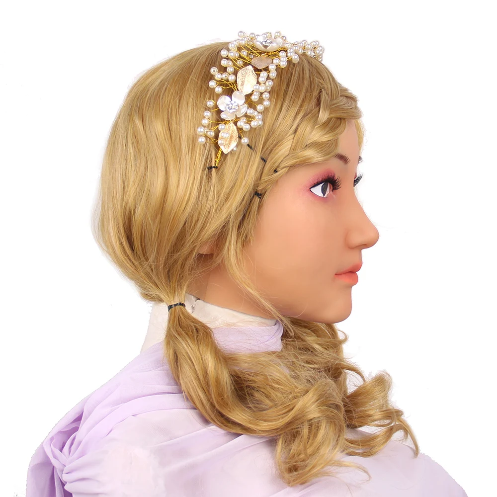 Drop Shipping Tgirl Disguise Masquerade Headwear Realistic Goddess Face For Crossdresser