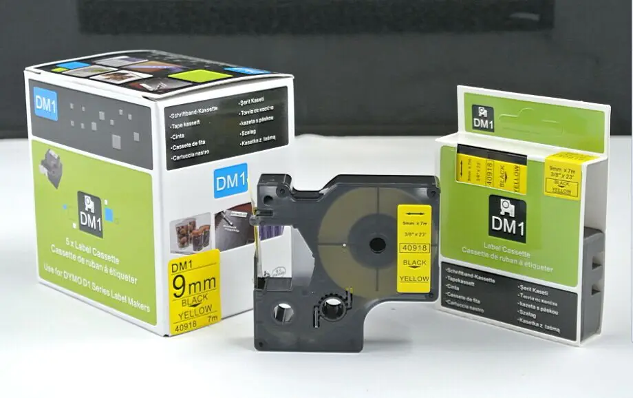 Compatible Nylon label tape black on white 18488 18489 1734524 for Dymo printer  Rhino Industrial 18488 Flexible