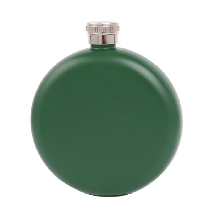 2021 New Design Single Wall Stainless Steel Round Wine Flask Bottle