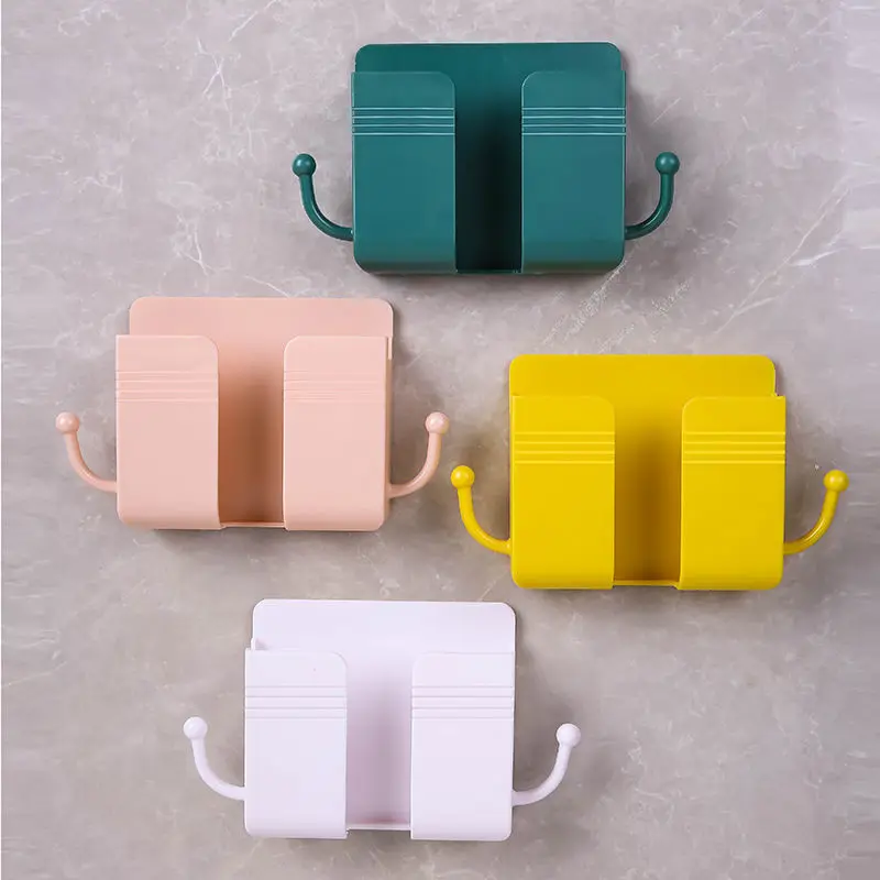 Wholesale Mobile Phone Plug Wall Holder Remote Control Organizer Wall Mounted Storage Box