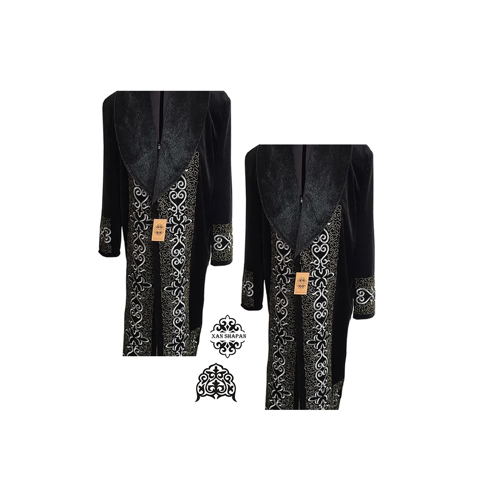 
Customized Faux Fur Men Clothing Garment with Headdress 