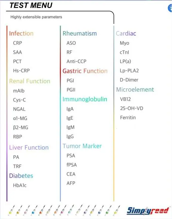POCT Portable Liquid Reagent Semi-Automated Immunoassay Diagnostic Analyzer - liver function pa trf