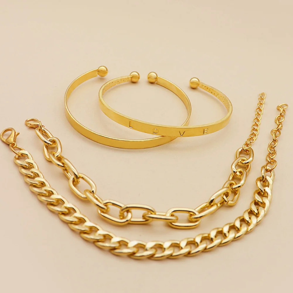 2023 mens fashion charm gold jewelry twist chain ankle bracelets couple gift simple thread bangles bracelets set women