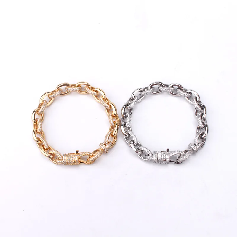 Simple Design Motorcycle Gold Hand Chain Bracelets And Bangles For Men
