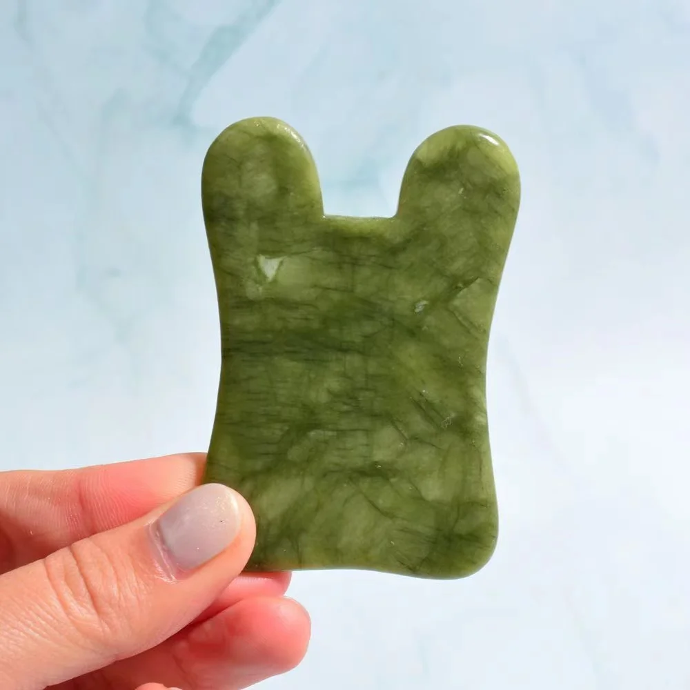 100% Natural Popular Stone Gua Sha Tool Facial Massage jade roller Scrapping Guasha Plate For Face